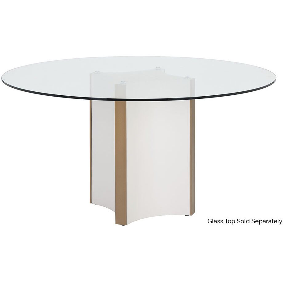 Danbury Modern Cream Dining Table Base